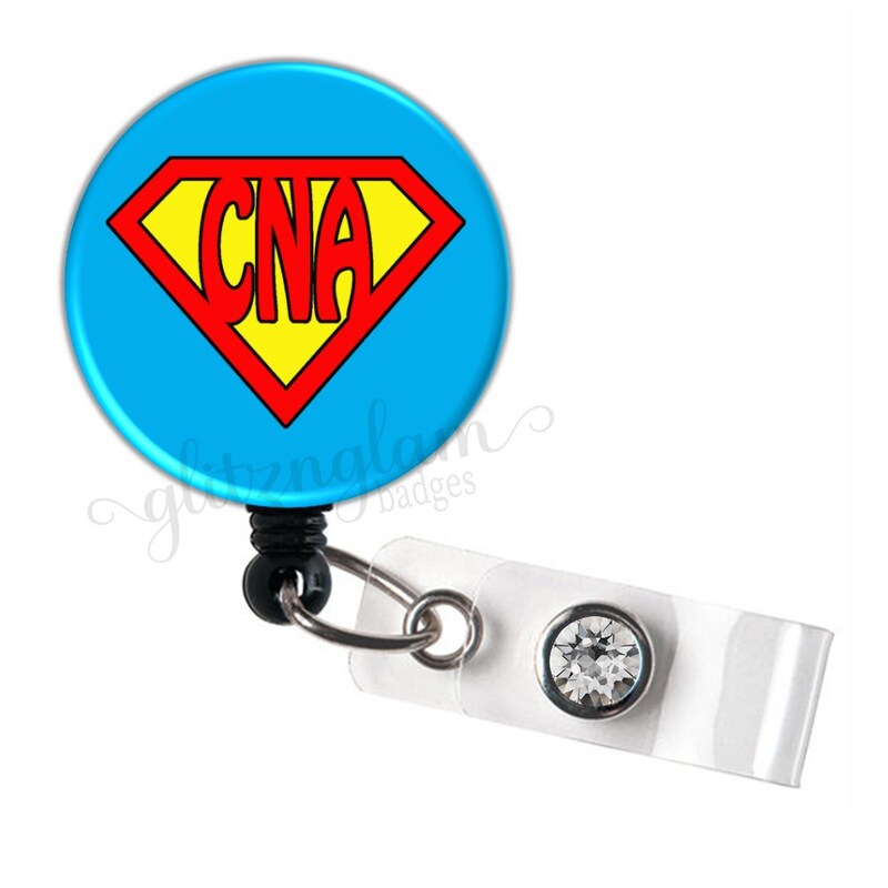 CNA Retractable ID Badge Holder Reel, CNA Retractable Badge Reel, Cna Badge Reel, Cna Badge Clip - GG2019